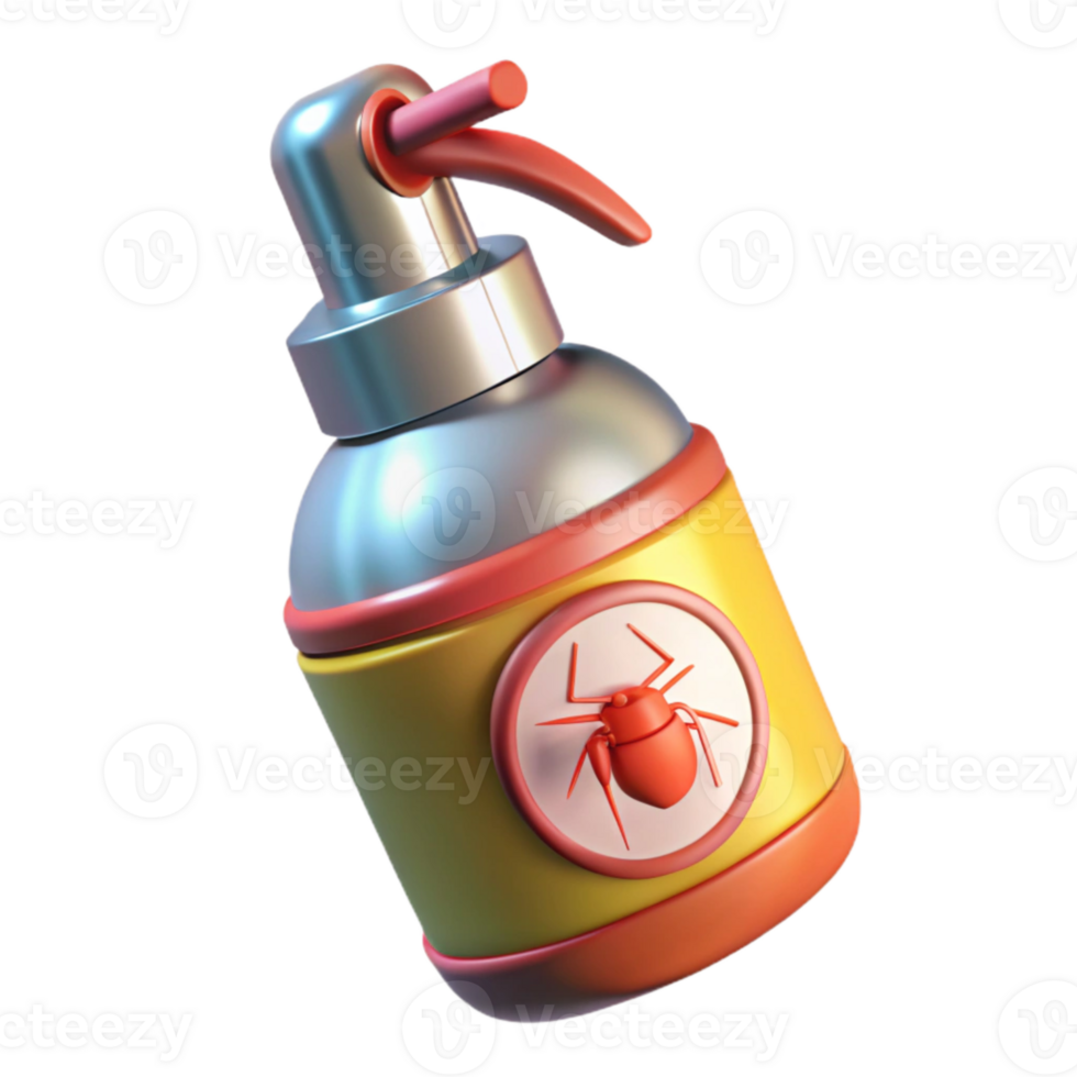 elegant minimalist Insect Repellent Spray Bottle Isolated detailed png