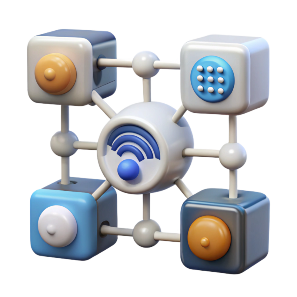 dramatic creative Internet of Things Network Diagram Connected Devices Transparent professional png