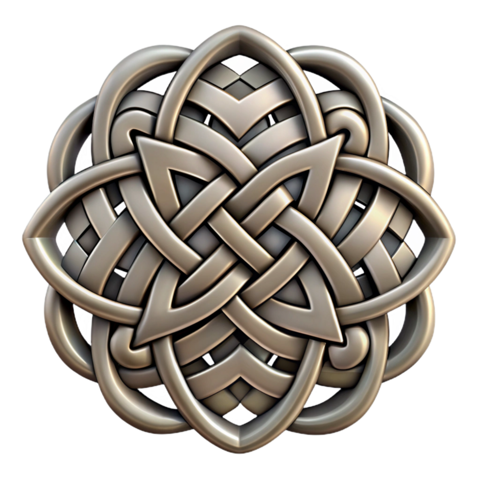 dramatic traditional Intricate Celtic Knotwork Design Isolated Element professional png