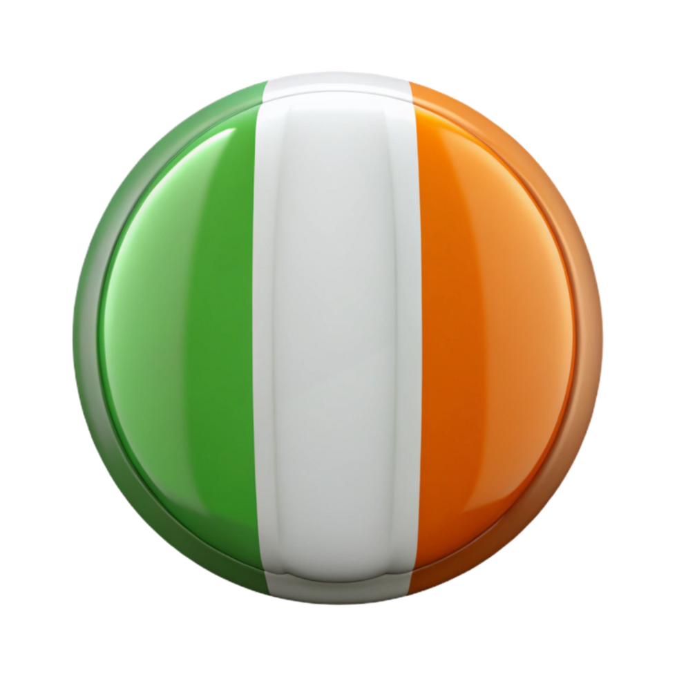 stunning creative Irish Flag Green White and Orange Cutout high resolution png