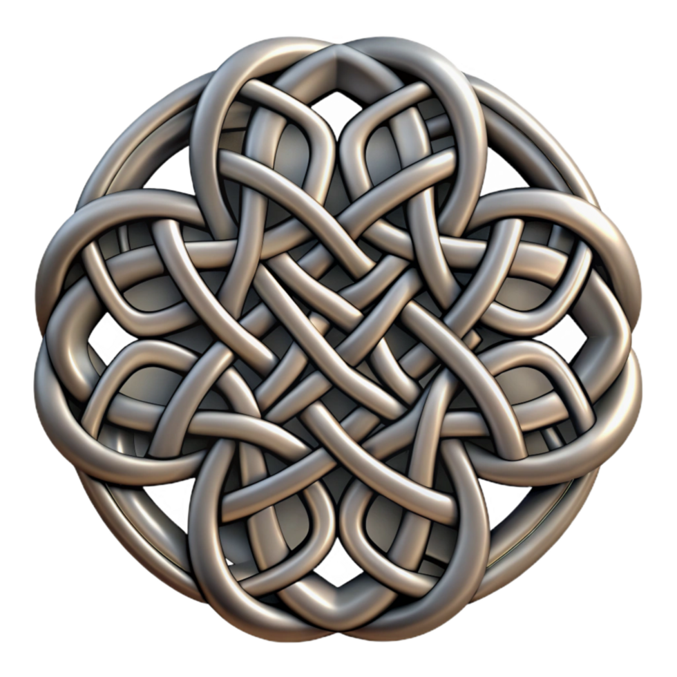 dramatic artistic Intricate Celtic Knotwork Design Isolated Element original png