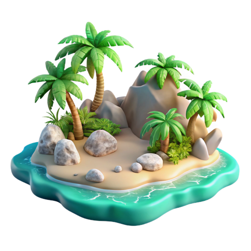 impressive contemporary Island Paradise Tropical Vegetation Transparent Background exclusive png