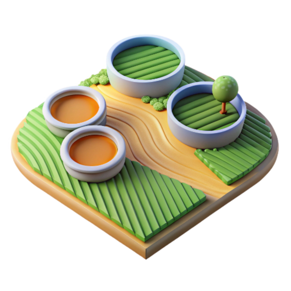 beautiful vintage Isolated Agricultural Fields with Irrigation Circles Aerial View exclusive png