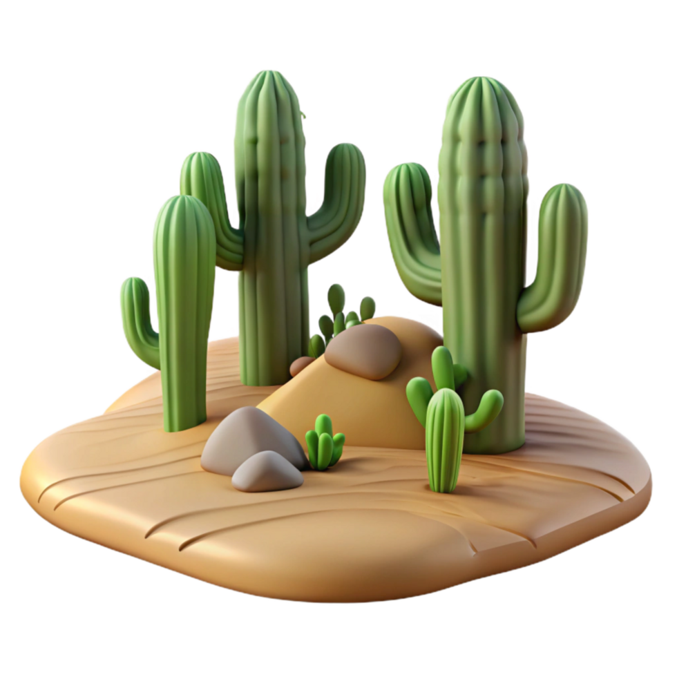 beautiful creative Isolated Desert Landscape with Sand Dunes Transparent Background high resolution png