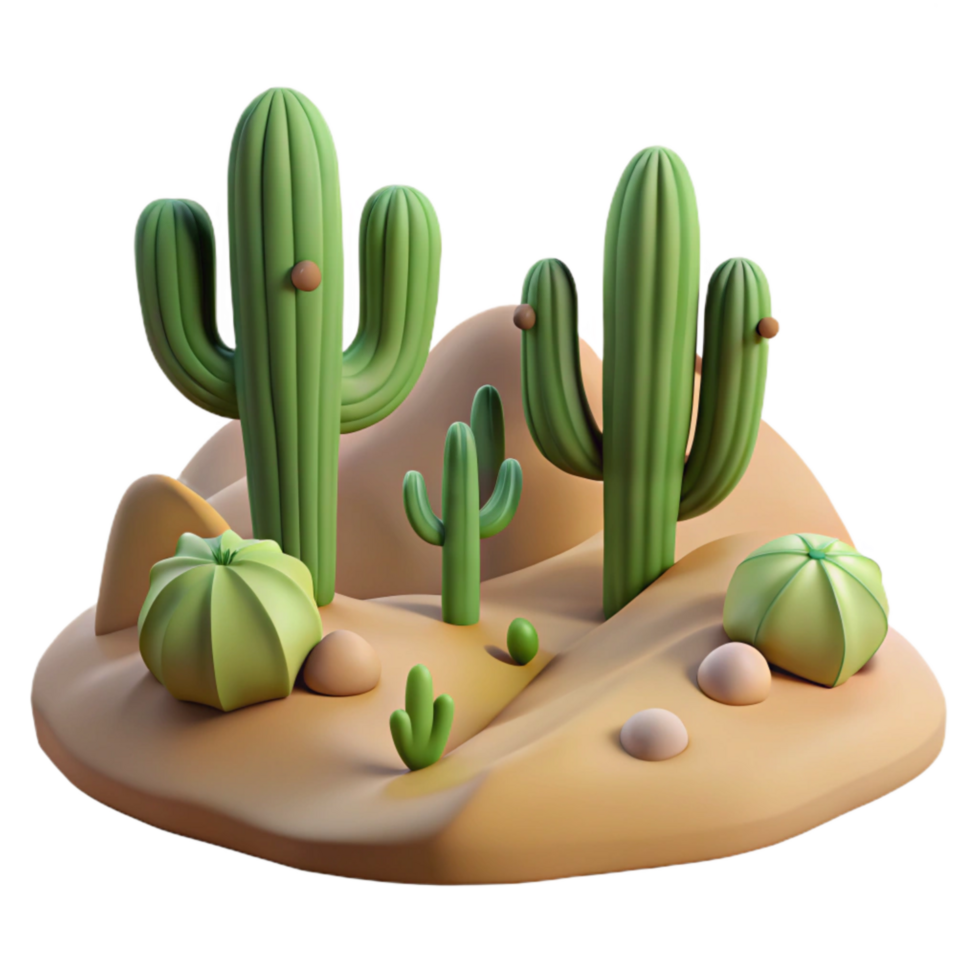 wonderful abstract Isolated Desert Landscape with Sand Dunes Transparent Background high resolution png