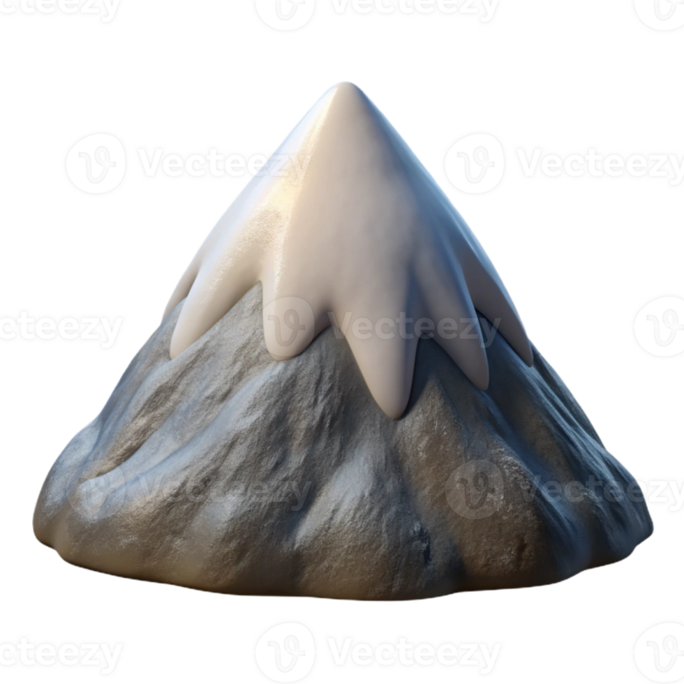 beautiful rustic Isolated Mountain Peak with Snow Cap Cutout high quality png