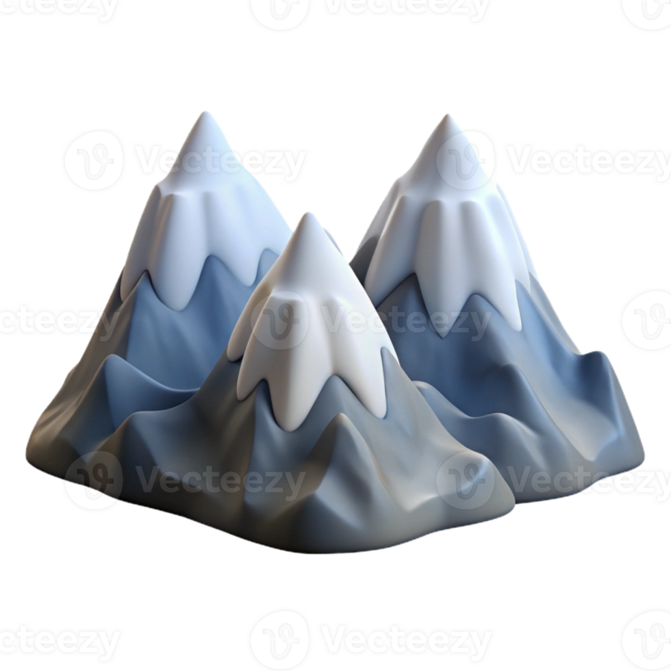 beautiful traditional Isolated Mountain Range with Snow Caps Transparent Background high resolution png