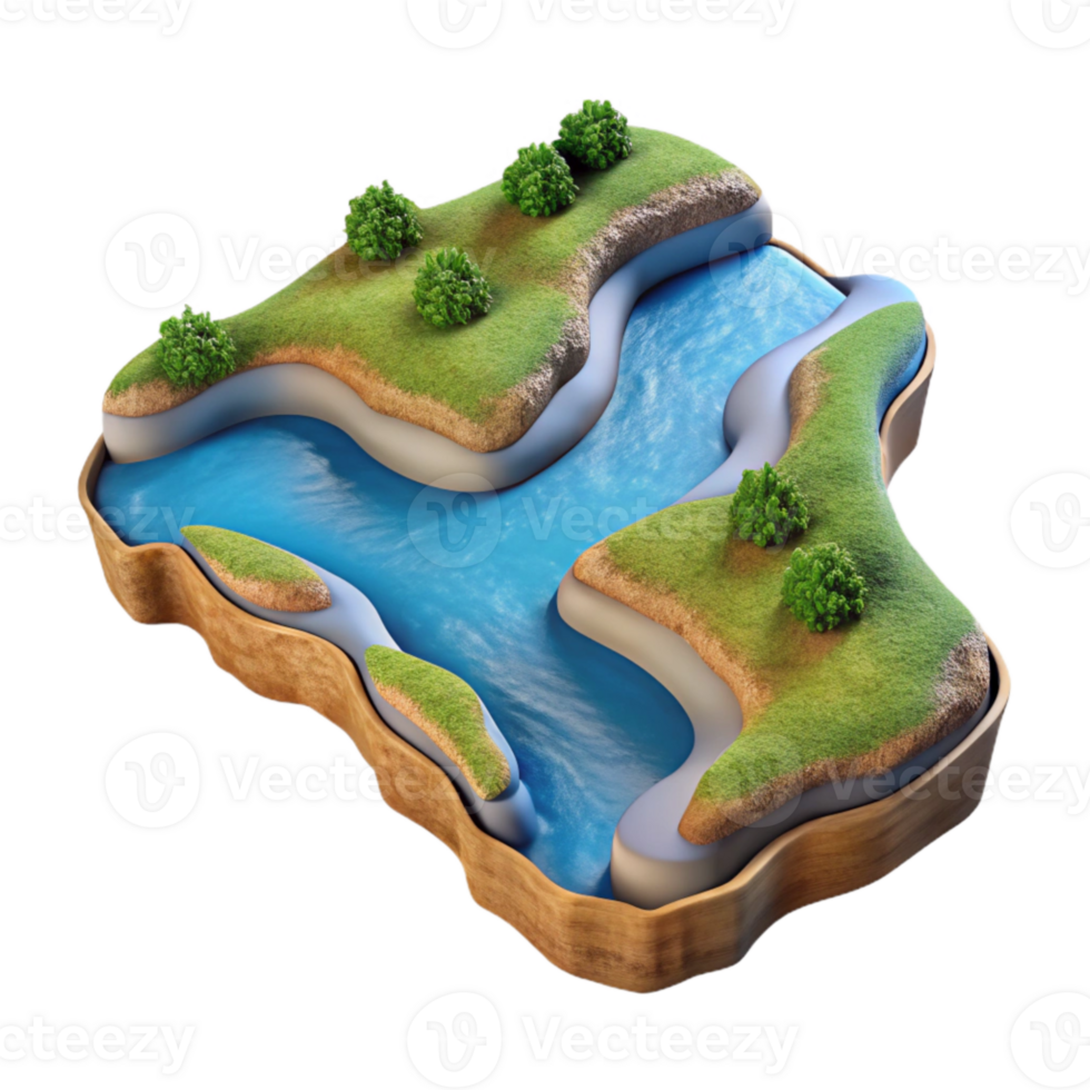 wonderful modern Isolated River Delta Aerial Perspective Cutout high resolution png