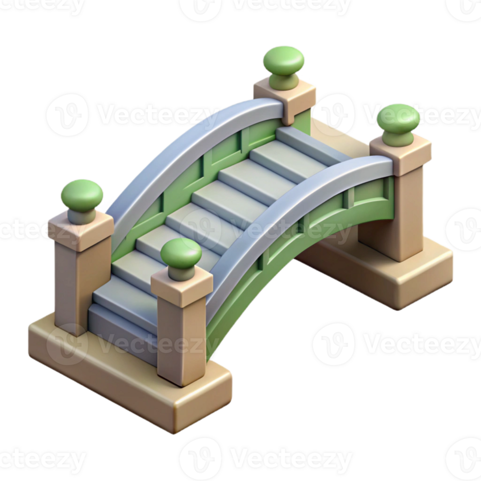 wonderful creative Isometric Bridge Isolated Element high resolution png