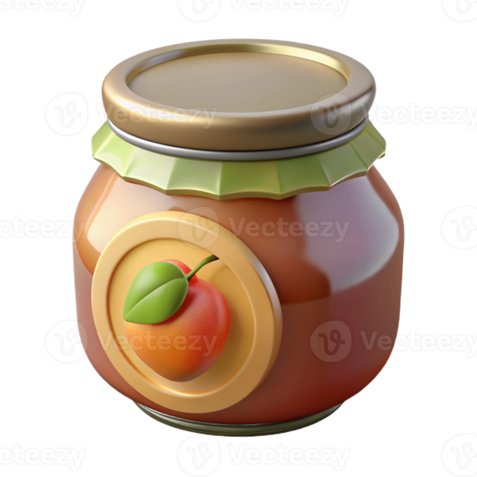 magnificent traditional Jam Jar Cutout with Fruit Label exclusive png