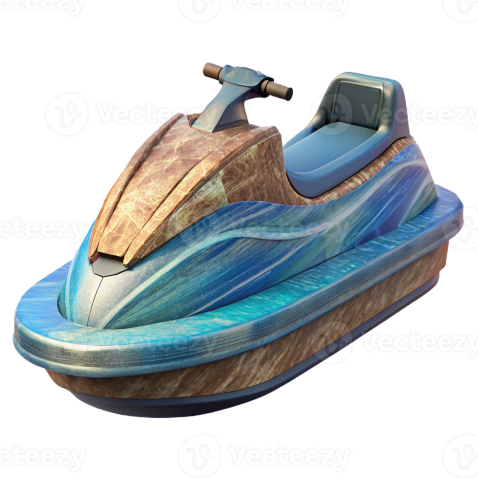 dramatic abstract Jet Ski on Lake Transparent Background high quality png