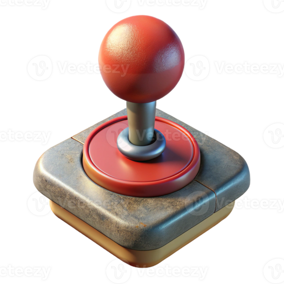 dramatic classic Joystick Top View Isolated with Shadow high resolution png