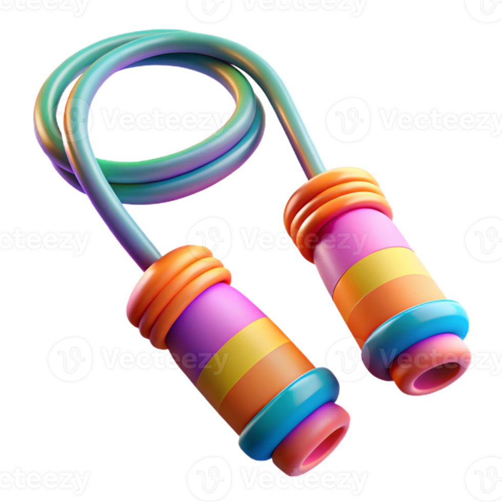 elegant creative Jump Rope Colorful Isolated Transparent Background exclusive png