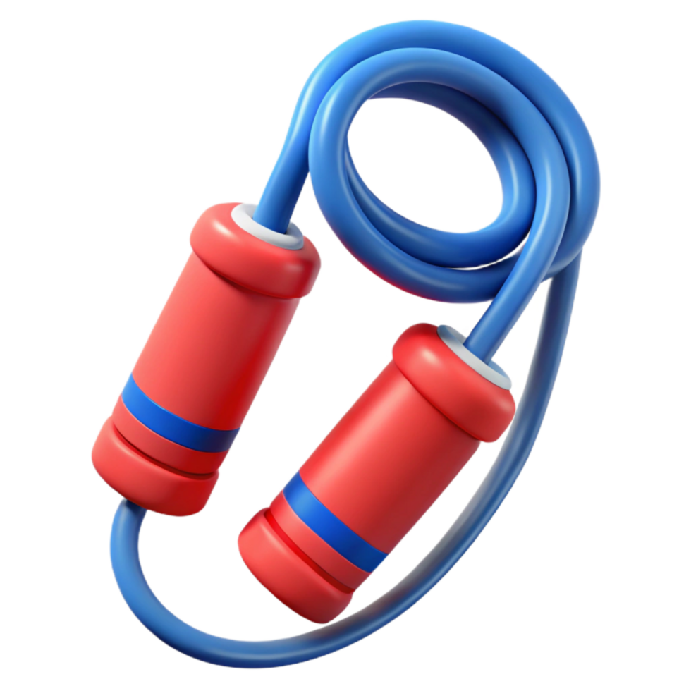 magnificent artistic Jump Rope Red and Blue Isolated original png