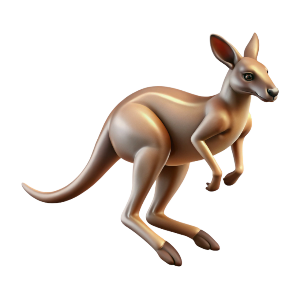wonderful rustic Kangaroo Hopping Across Plain Cutout Element genuine png