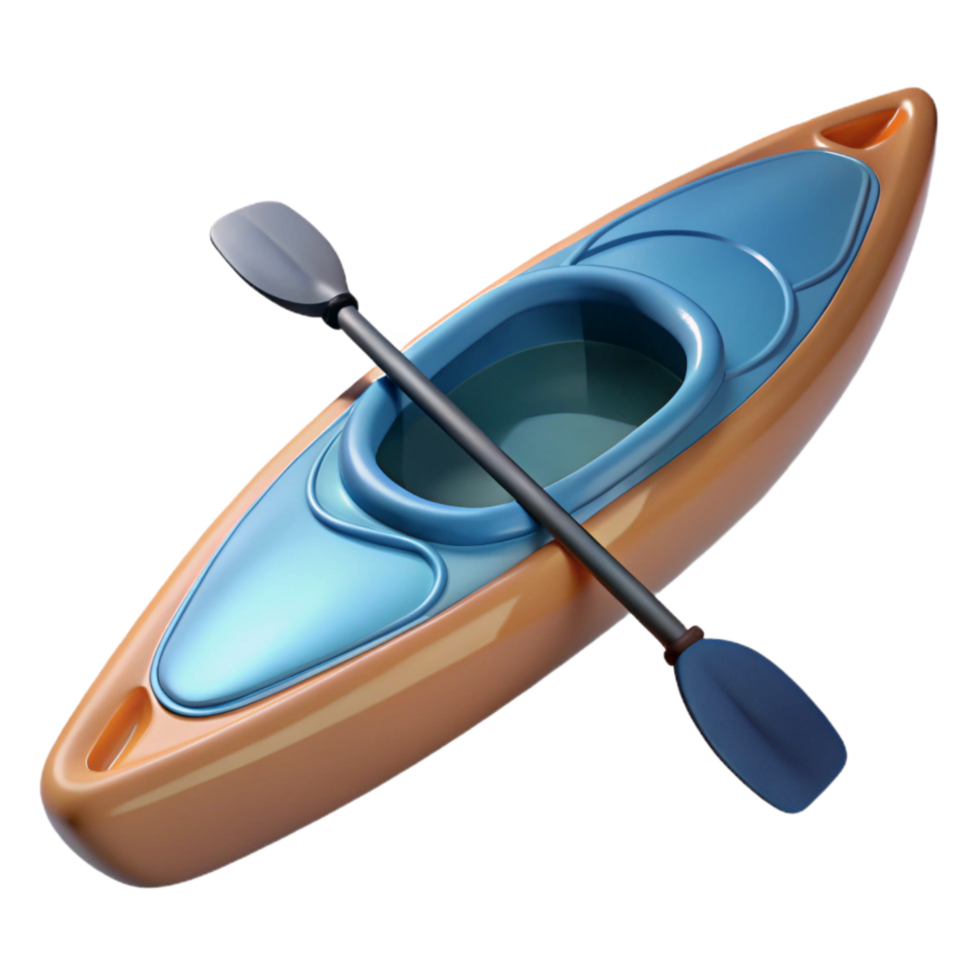 magnificent artistic Kayak on Calm Water with Reflection Cutout original png