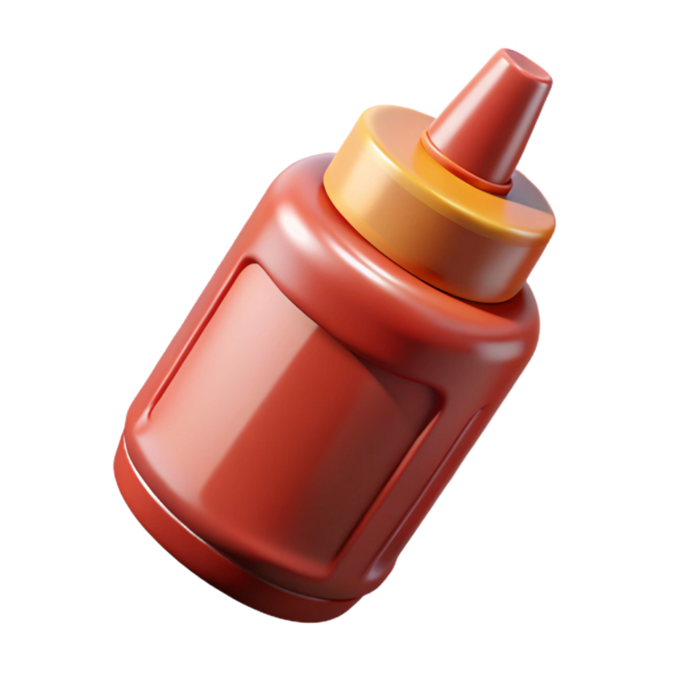 elegant contemporary Ketchup Bottle Isolated Transparent Background high resolution png
