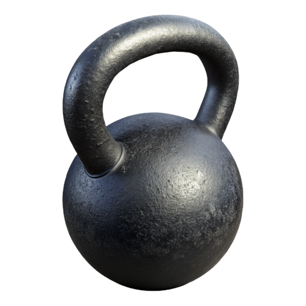 wonderful abstract Kettlebell Cast Iron Black Isolated Cutout premium png