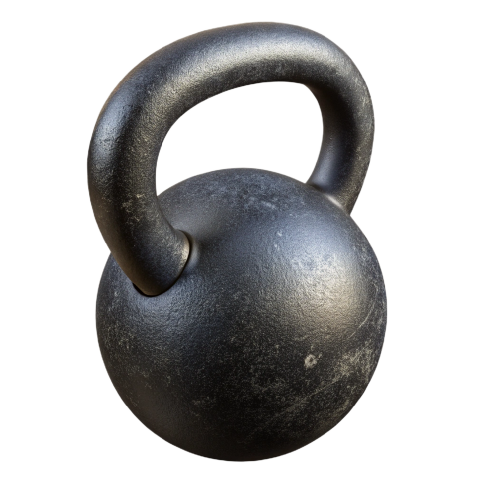 stunning classic Kettlebell Cast Iron Black Isolated Cutout high resolution png
