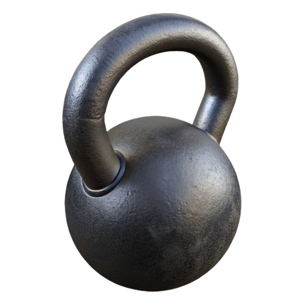 wonderful artistic Kettlebell Cast Iron Black Isolated Cutout 4K png