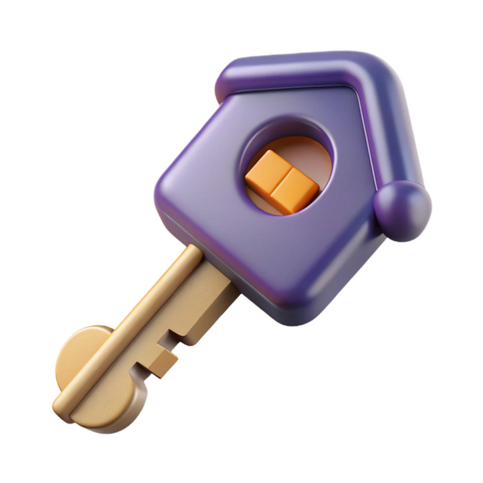serene vintage Key to New House Transparent Background professional png