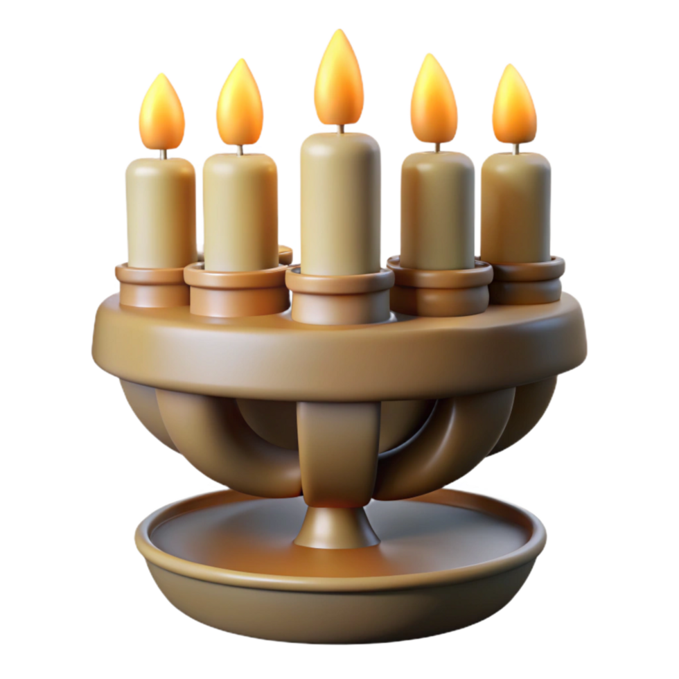 impressive modern Kinara with Seven Candles Cutout high resolution png
