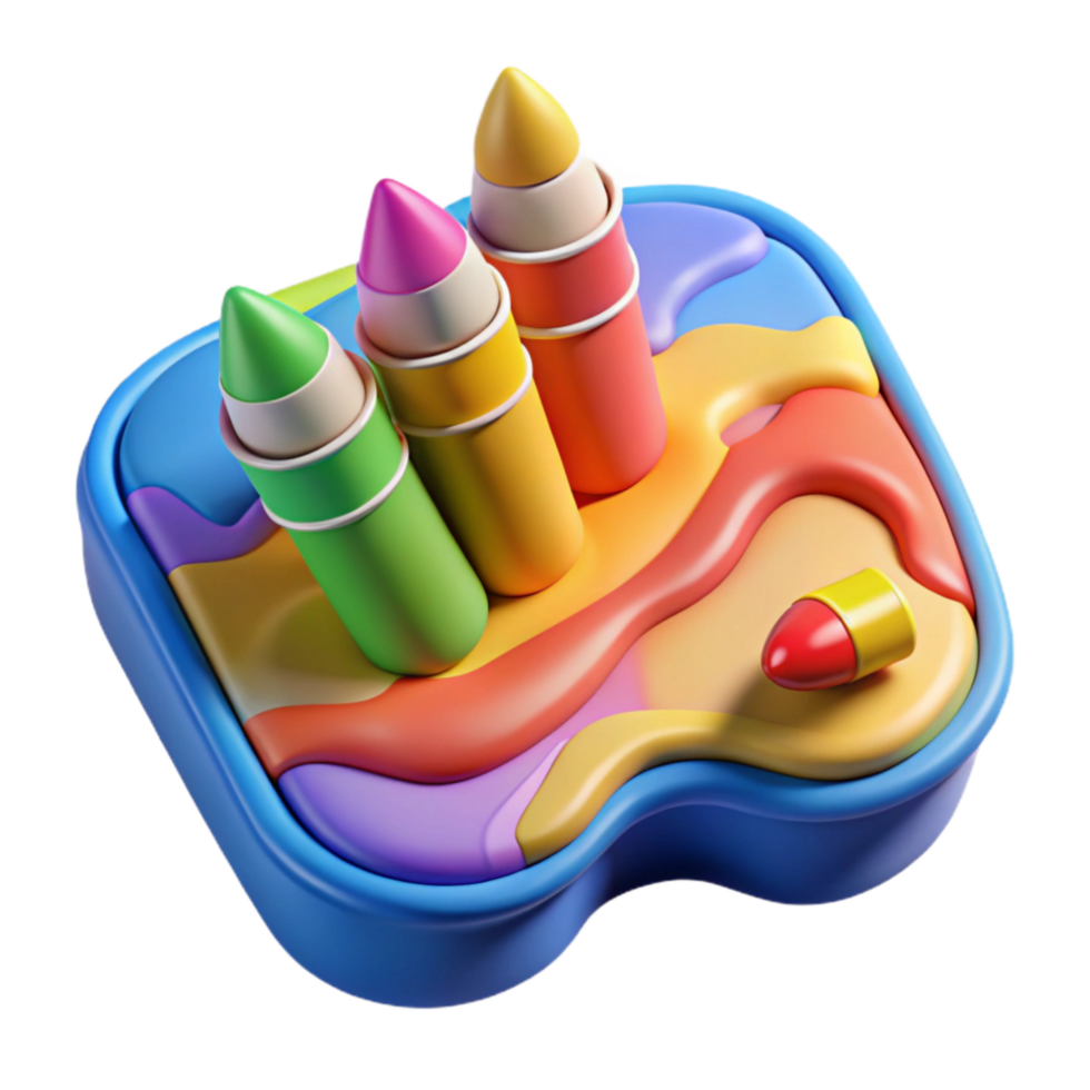 dramatic artistic Kids Drawing with Crayons Colorful Transparent Background authentic png