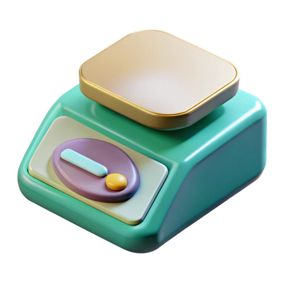 vibrant classic Kitchen Scale Digital Readout Isolated detailed png