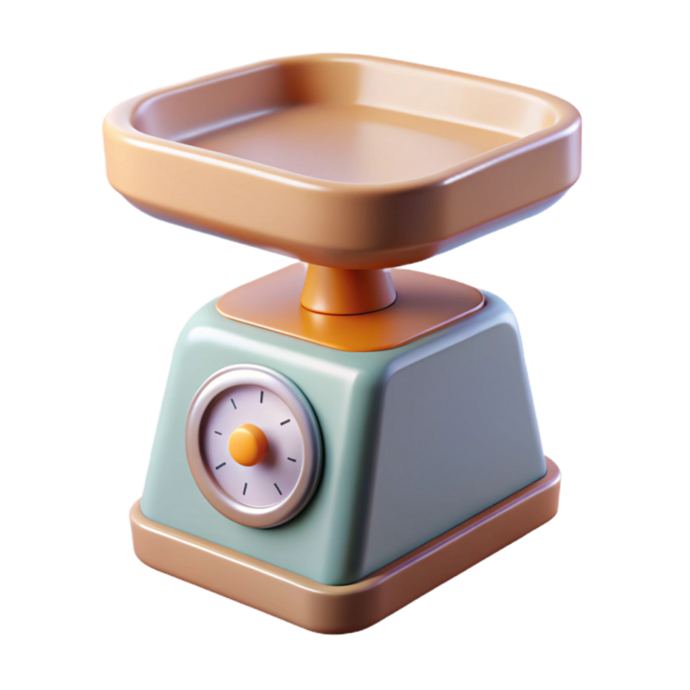 beautiful artistic Kitchen Scale Isolated on Transparent Background high quality png