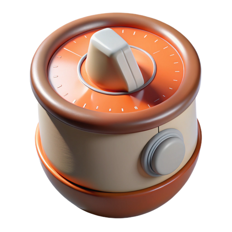 beautiful classic Kitchen Timer Side View Transparent Background exclusive png