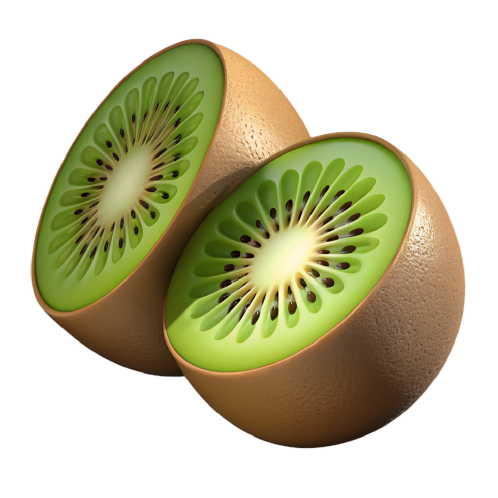 extraordinary creative Kiwi Fruit Sliced Isolated Element authentic png