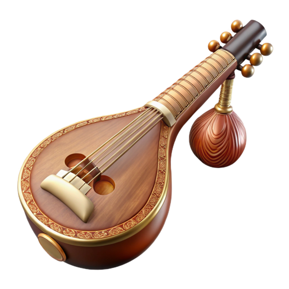 magnificent minimalist Kora Instrument Stringed Instrument Transparent Background professional png