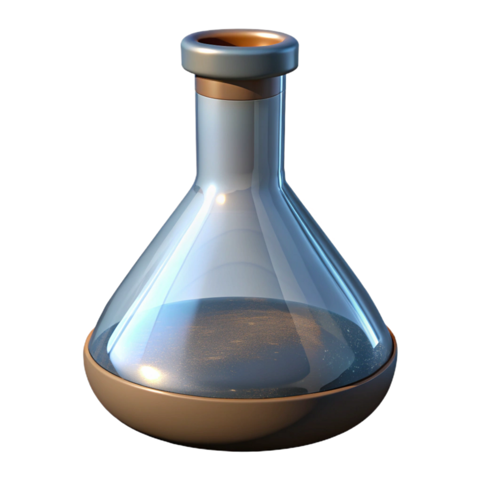 impressive contemporary Laboratory Flask Front View Transparent Background professional png