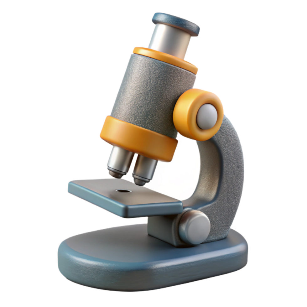 elegant classic Laboratory Microscope Front View Isolated original png