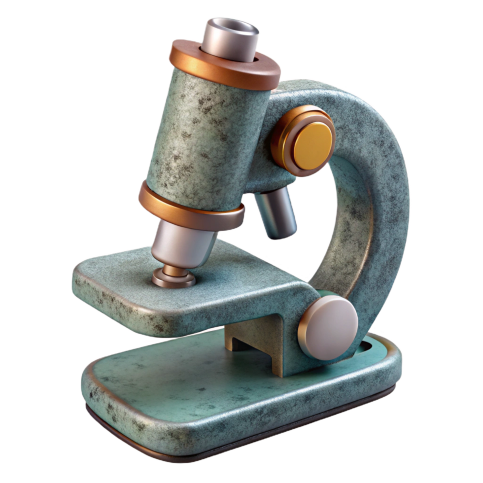 wonderful vintage Laboratory Microscope Front View Isolated genuine png