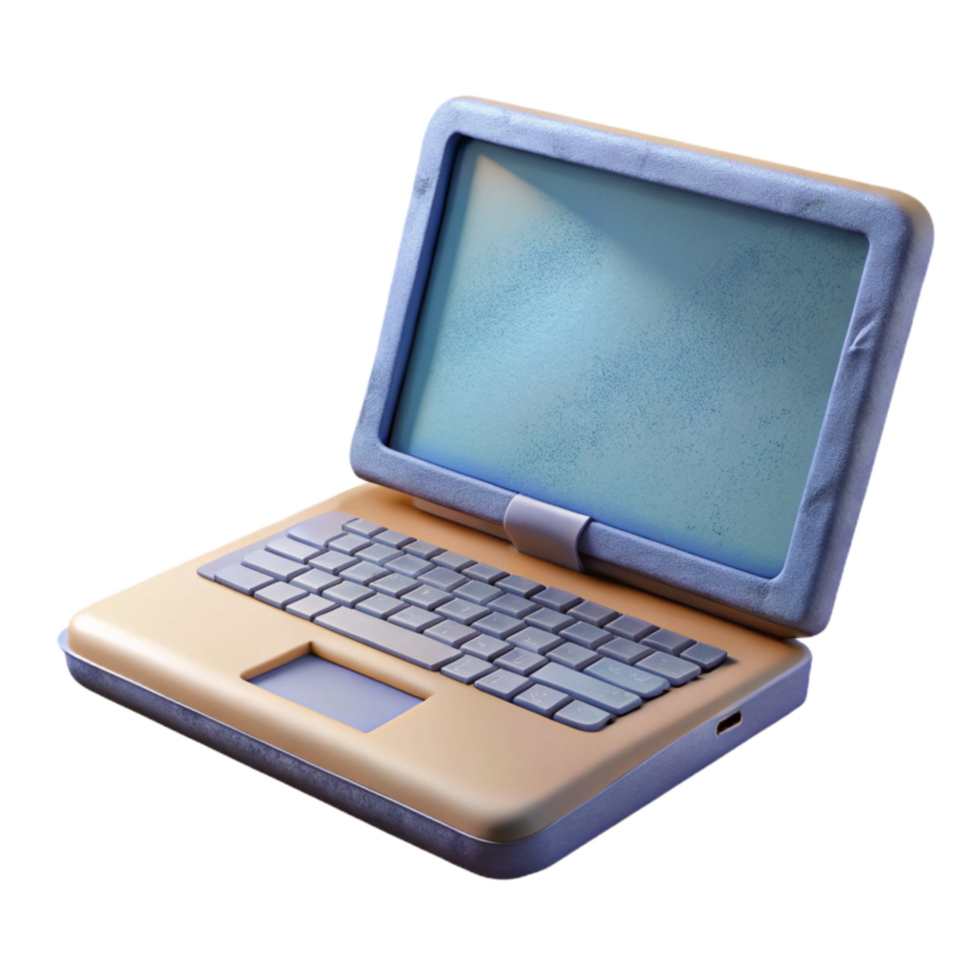 stunning artistic Laptop Cutout with Open Screen Transparent Background genuine png