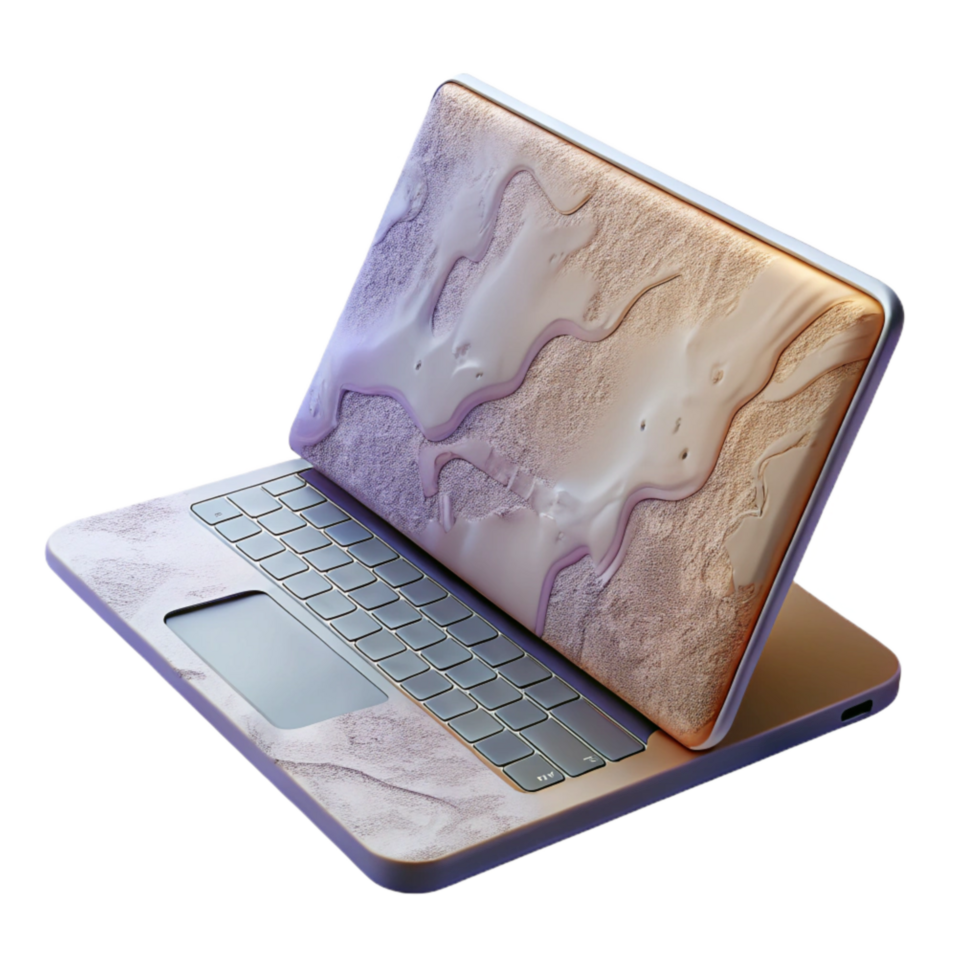 dramatic creative Laptop Skin Design Isolated professional png