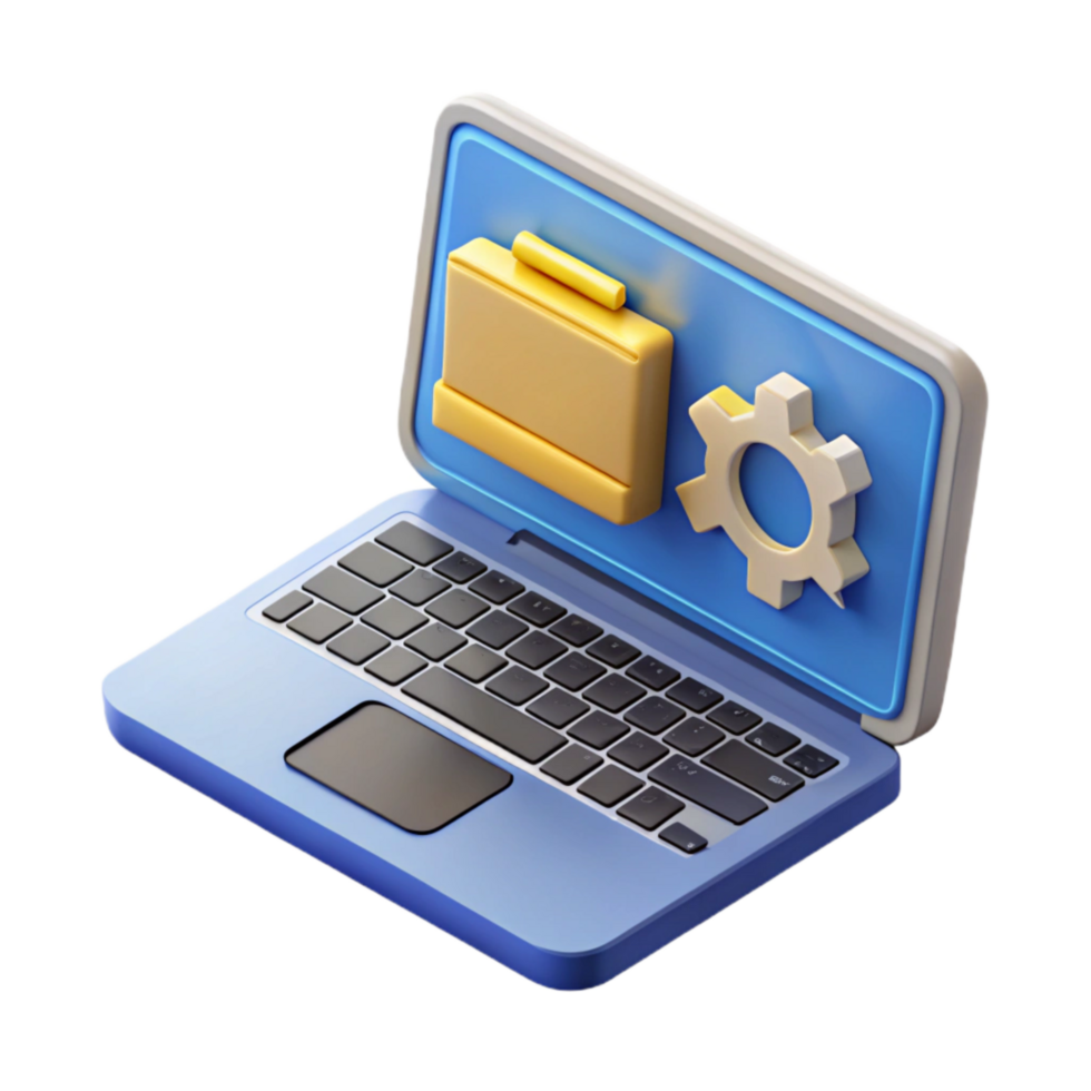 stunning abstract Laptop with Coding Screen Top View Cutout authentic png