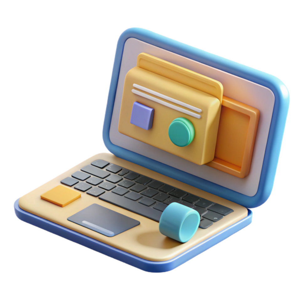 stunning rustic Laptop with Online Course Interface Cutout genuine png