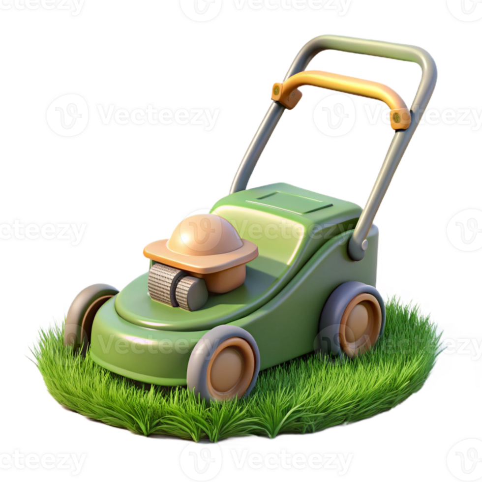 stunning modern Lawn Mower Side View Green Grass Transparent high quality png