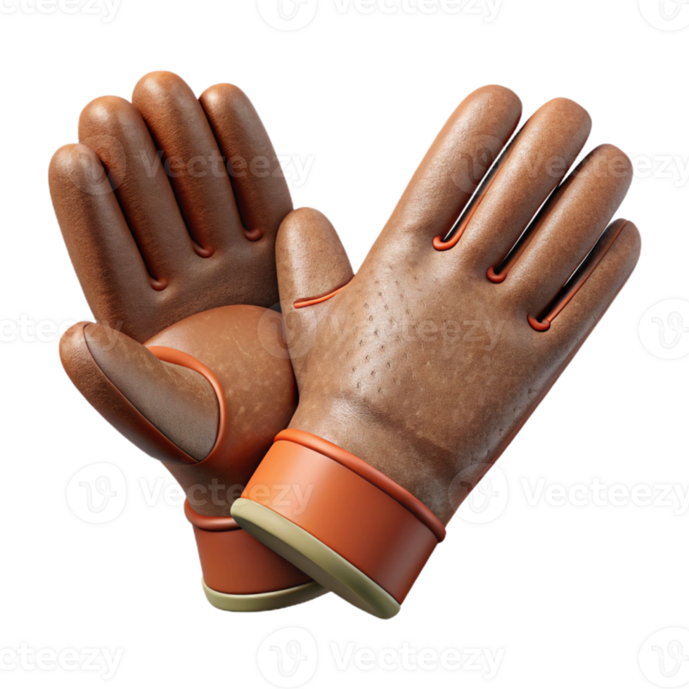 extraordinary artistic Leather Gloves Soft Leather Transparent Background original png