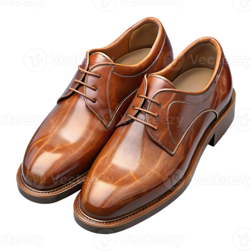 dramatic classic Leather Shoes Polished Finish Transparent premium png
