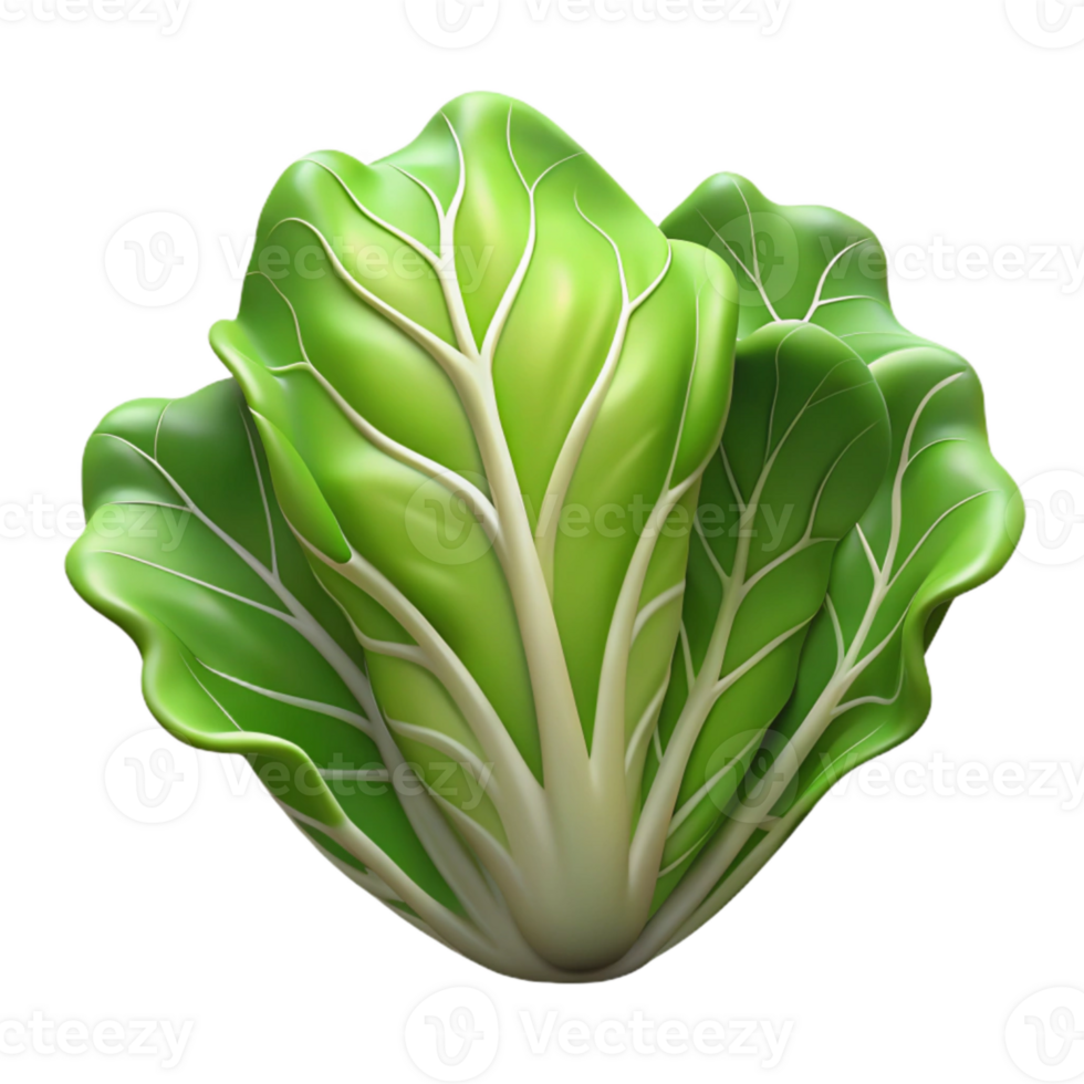 vibrant classic Lettuce Leaf Cutout with Crisp Texture authentic png
