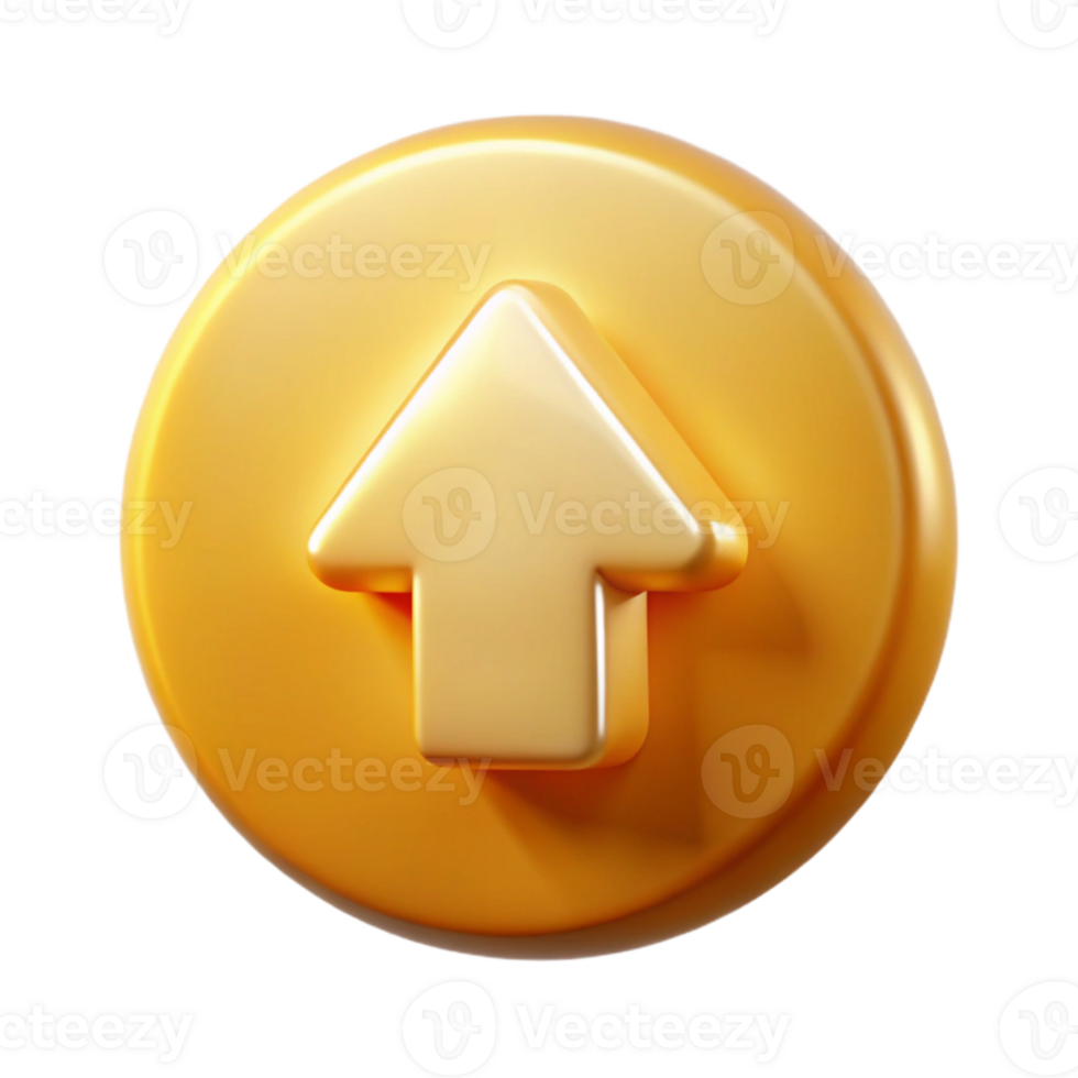 dramatic classic Level Up Icon Golden Glow Isolated Cutout premium png