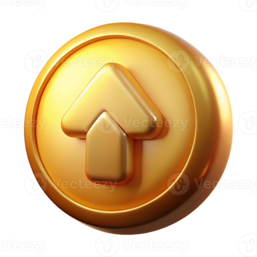 extraordinary artistic Level Up Icon Golden Glow Isolated Cutout high resolution png