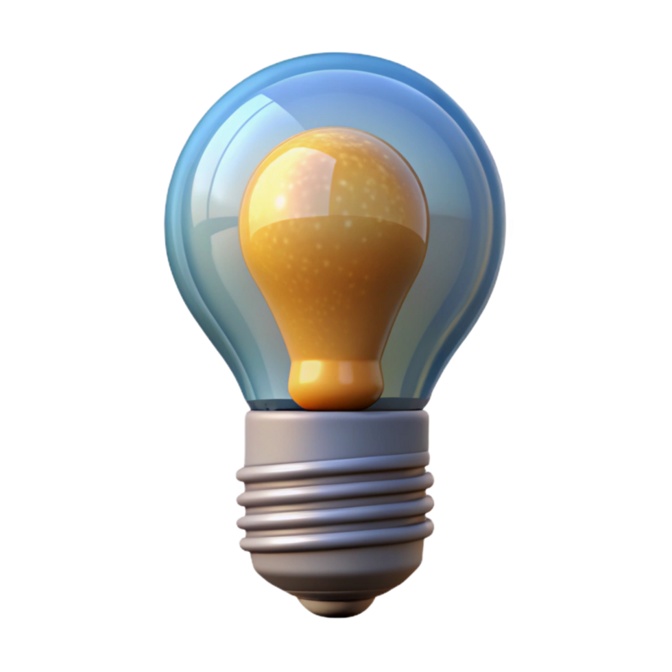elegant modern Light Bulb Filament Visible Isolated original png