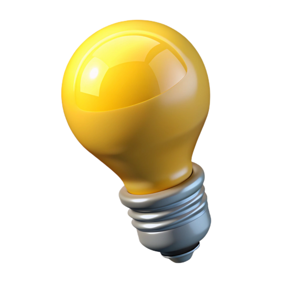 serene traditional Lightbulb Shining Brightly Idea Illumination Yellow Glow Isolated high resolution png