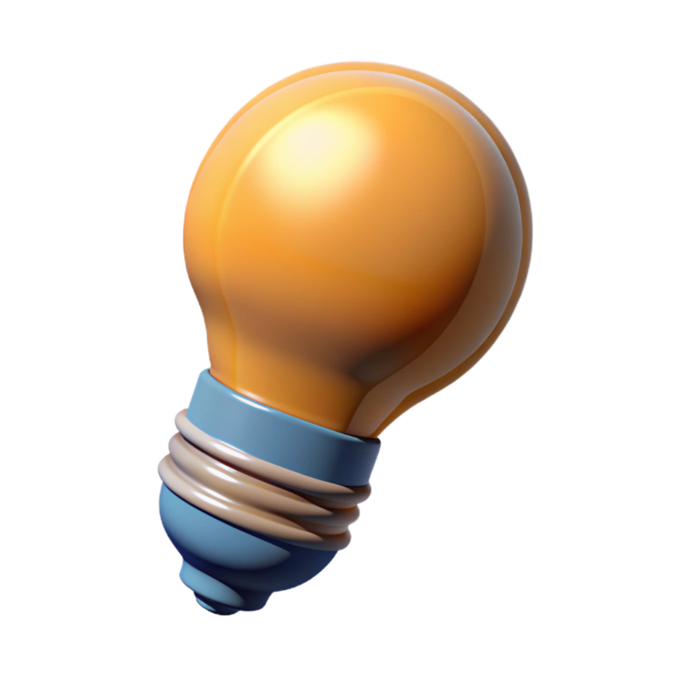 magnificent contemporary Lightbulb Top View Cutout Element high quality png