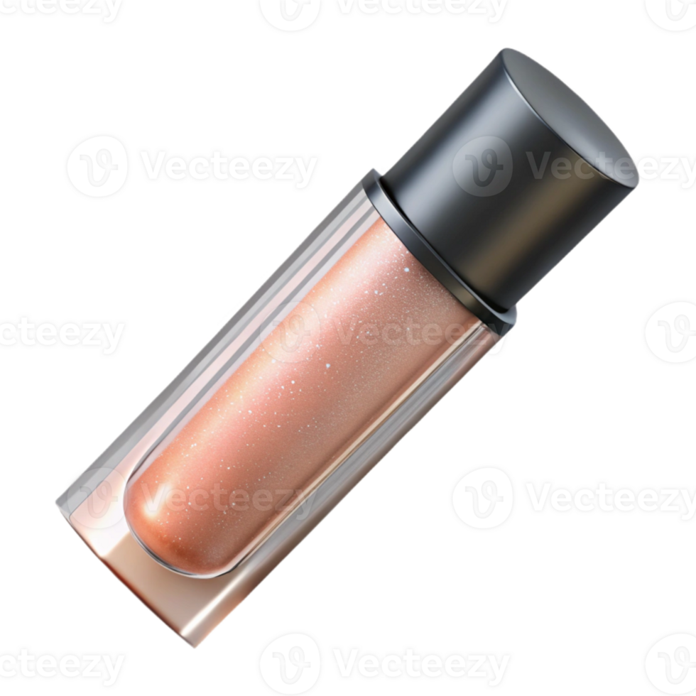 extraordinary artistic Lip Gloss Tube Clear with Shimmer Cutout Transparent Background authentic png