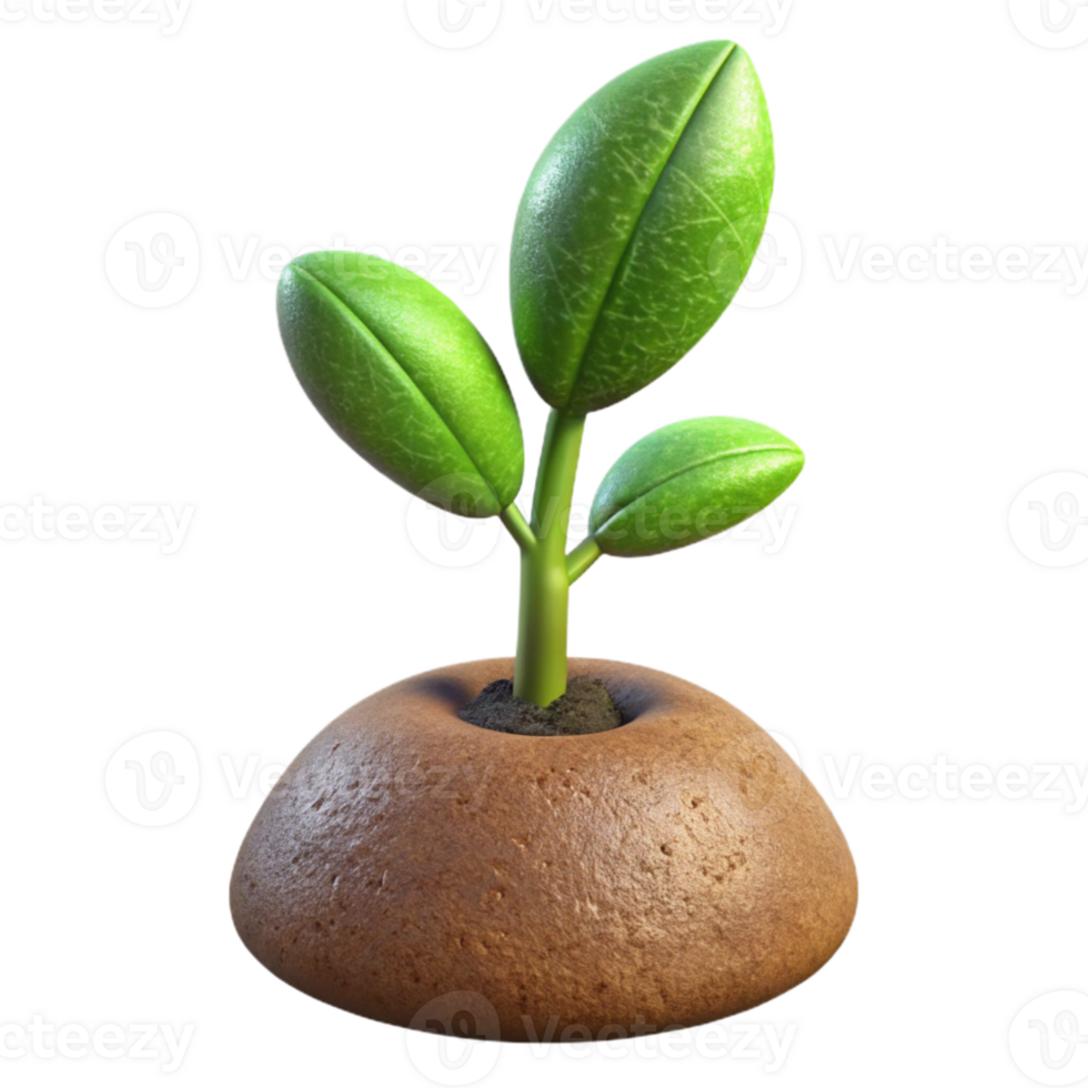 impressive abstract Low Angle View of Growing Plant Isolated premium png